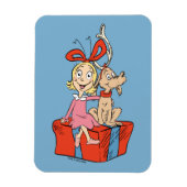 Cindy Lou Who and Max on a Present マグネット (縦)