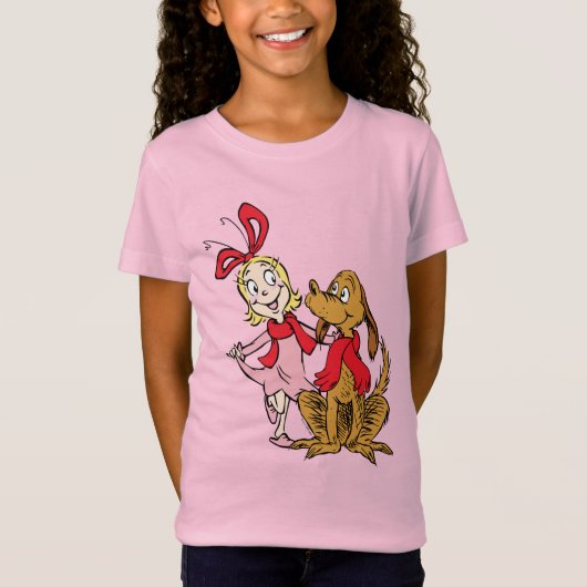 Cindy Lou Who and Max the Dog Tシャツ (正面)