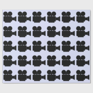 CINEのカメラアイコンパターン ラッピングペーパー