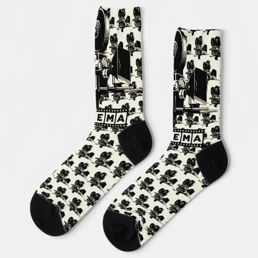 [CINEMA] Film Camera Pattern Socks ソックス (左)
