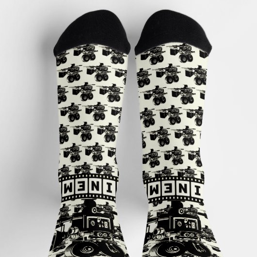 [CINEMA] Film Camera Pattern Socks ソックス (上部)