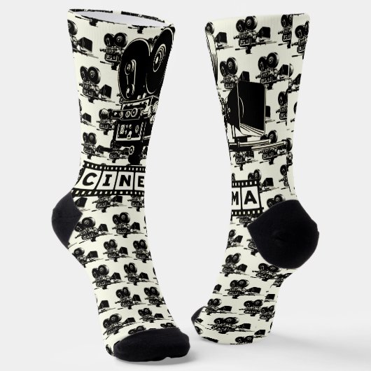[CINEMA] Film Camera Pattern Socks ソックス (傾斜あり)