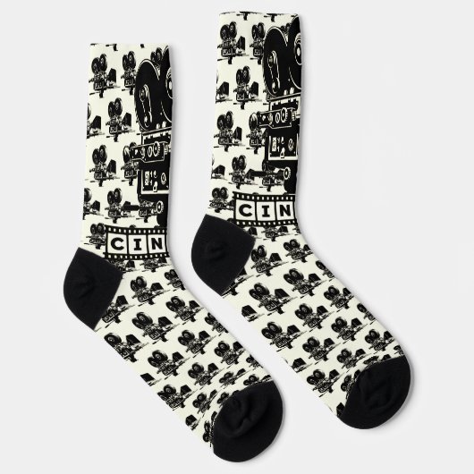 [CINEMA] Film Camera Pattern Socks ソックス (右)
