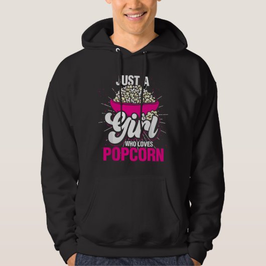 Cinema Lover Women Girls Kids Snack Popcorn パーカ (正面)