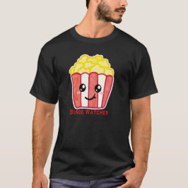 Cinema Popcorn with Quote Binge Watcher Tシャツ