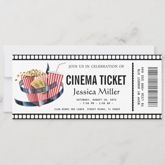 cinema ticket Invitation 招待状 (正面)