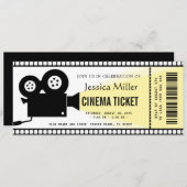 cinema ticket Invitation 招待状 (正面/裏面)