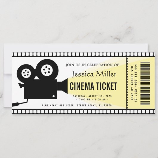 cinema ticket Invitation 招待状 (正面)