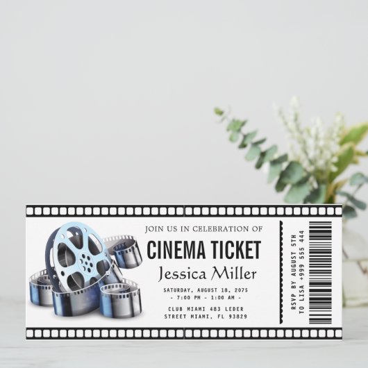 cinema ticket Invitation 招待状 (スタンド正面)