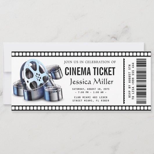 cinema ticket Invitation 招待状 (正面)