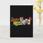 Cinemacre Angry Video Game Nerd Logo Premium  カード (黄色い花)