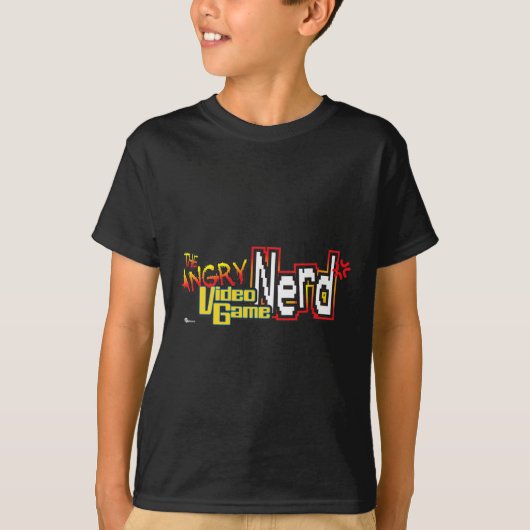 Cinemacre Angry Video Game Nerd Logo Premium  Tシャツ (正面)