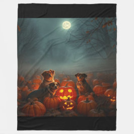 Cinematic Pumpkin Patch Pet Blanket | Fall Magic フリースブランケット
