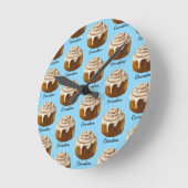 Cinnabon ラウンド壁時計 (傾斜)