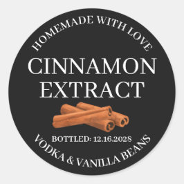Cinnamo Extract Modern Label Sticker ZVEG_101_01rd ラウンドシール