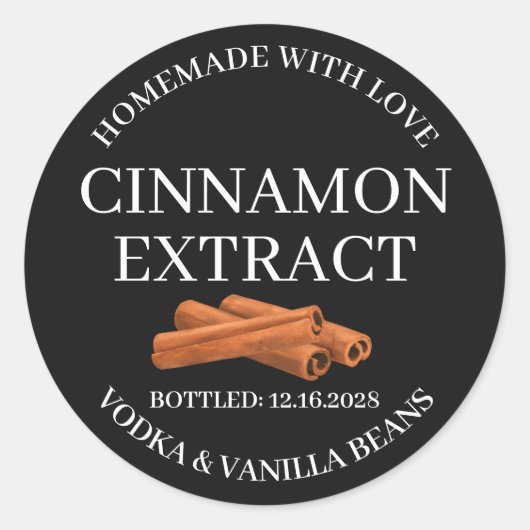 Cinnamo Extract Modern Label Sticker ZVEG_101_01rd ラウンドシール (正面)