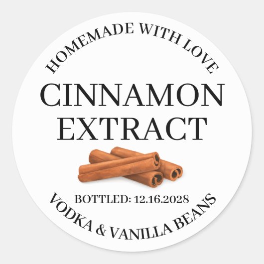 Cinnamo Extract Modern Label Sticker ZVEG_101_01rd ラウンドシール (正面)