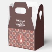 Cinnamon and Marsala Art Deco Wedding Favor Box フェイバーボックス (オープン)