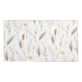 Cinnamon Boho Meadow Watercolor Custom Monogram  枕カバー (裏面)