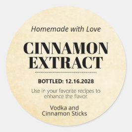 Cinnamon Extract Modern Label Sticker ZEX_001e ラウンドシール