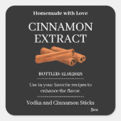 Cinnamon Extract Modern Label Sticker ZVEG_101_01 スクエアシール (正面)