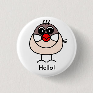 cinnamon Java sparrow 缶バッジ
