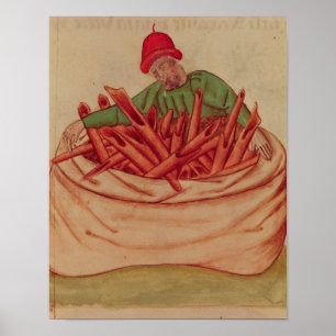 Cinnamon Merchant、「Tractatus de Herbis」より ポスター