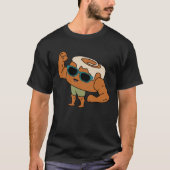 Cinnamon Roll Gym Bodybuilding Workout Fitness Tシャツ (正面)