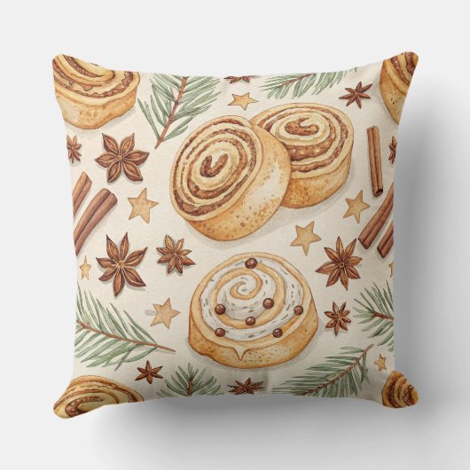 Cinnamon Rolls and Spices - Holiday Baking クッション (裏面)