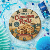 Cinnamon Rolls Coffee & Bakery Rustic Baking Gift ペーパープレート (パーティー)