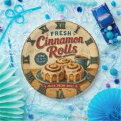 Cinnamon Rolls Coffee & Bakery Rustic Baking Gift ペーパープレート (パーティー)