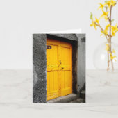 Cinque Terreのメッセージカードのドア カード (黄色い花)