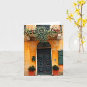 Cinque Terreのメッセージカードのドア カード (黄色い花)