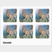 Cinque Terreのヴェルナッツァの町 スクエアシール (シート)