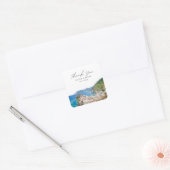 Cinque Terreの結婚Vernazza Italyありがとう スクエアシール (封筒)