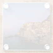 Cinque TerreのManarolaの村上の日没 ガラスコースター (裏面)