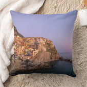 Cinque TerreのManarolaの村上の日没 クッション (ブランケット)