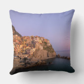 Cinque TerreのManarolaの村上の日没 クッション (裏面)