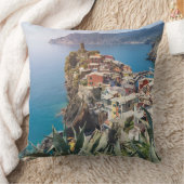 Cinque TerreのVernazzaの町 クッション (ブランケット)