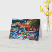 Cinque Terreイタリアの挨拶状 カード (黄色い花)