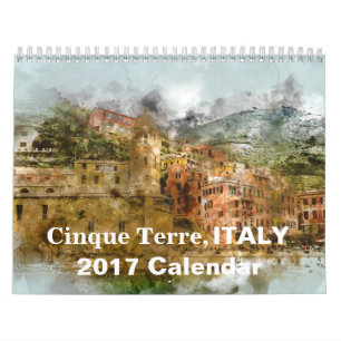 Cinque Terreイタリアの2017年の観光事業の休日 カレンダー