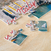 Cinque Terreイタリア夏の旅行はがき ジグソーパズル (側面)