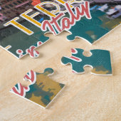 Cinque Terreイタリア夏の旅行はがき ジグソーパズル (側面)