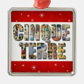 Cinque Terreイタリア旅行写真 メタルオーナメント (正面)