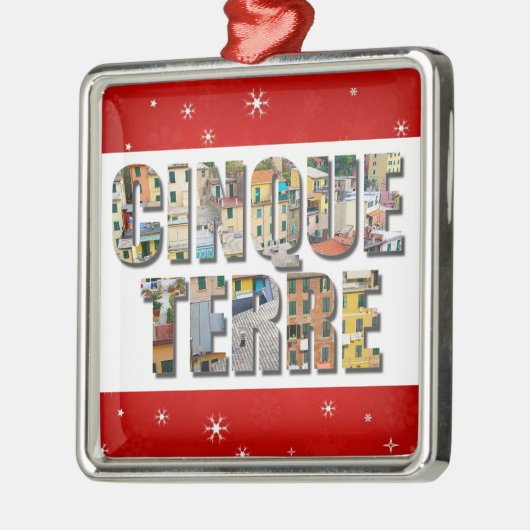 Cinque Terreイタリア旅行写真 メタルオーナメント (左)