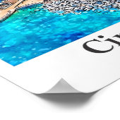 Cinque Terreイタリア旅行水彩手描き ポスター (角)