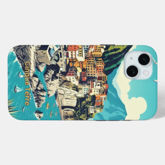 Cinque Terreイタリア、旅行 Case-Mate iPhoneケース (裏面 (横))