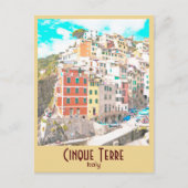 Cinque Terre,イタリアヴィンテージ ポストカード (正面)