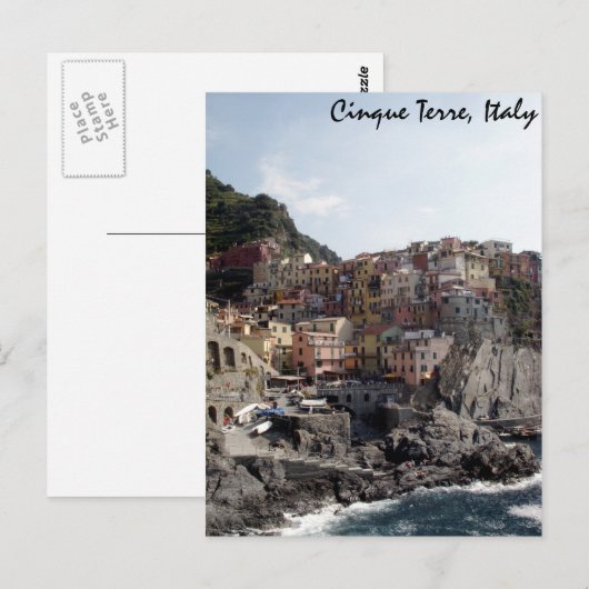 Cinque Terre、イタリア ポストカード (正面/裏面)