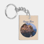 Cinque Terre,イタリア:ロマンチックな夕べ キーホルダー (正面左)